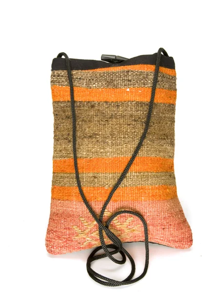 Taška přes rameno z kilim gobelín koberec Turecko — Stock fotografie