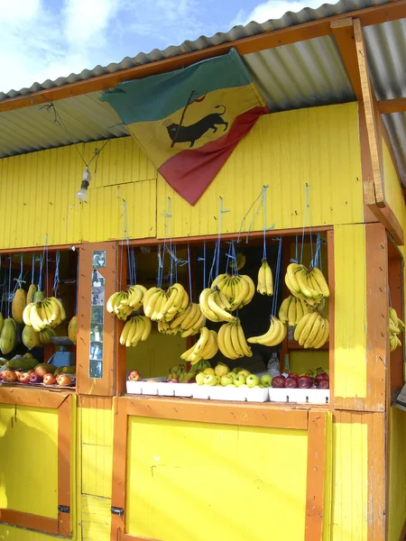 生产水果站在斯卡伯勒特立尼达和多巴哥 — 图库照片