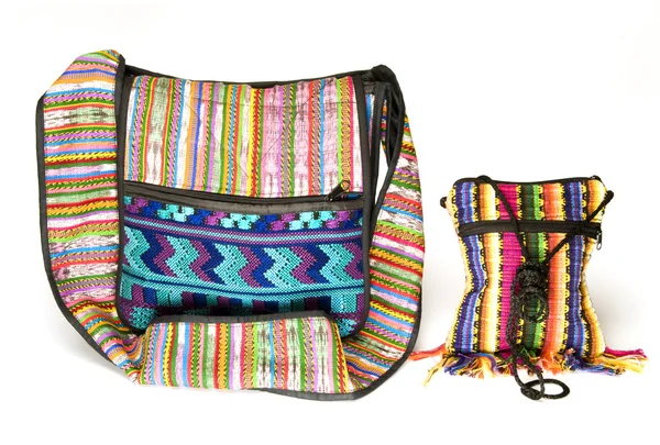 Variety shoulder bag change purse made in Nicaragua — Stock Photo, Image