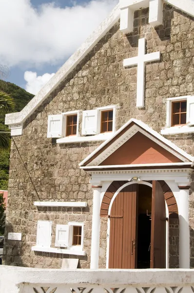 Sacred Heart Church The Bottom Saba Netherlands Antilles — Stock Photo, Image
