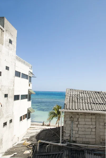 Caribische zee uitzicht stad san andres colombia Zuidamerika eiland — Stockfoto