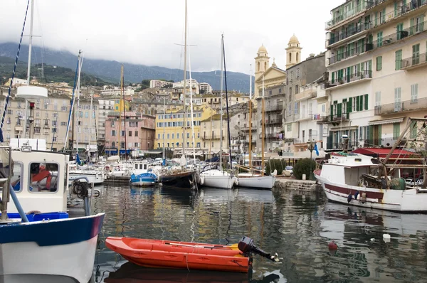 Gamla hamnen hamnen bastia Korsika Frankrike — Stockfoto