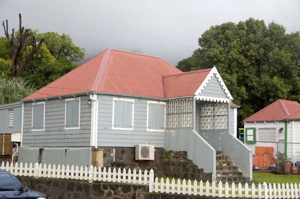 Typical house architecture capital Oranjestad St. Eustatius Netherlands Antilles island — Stock Photo, Image