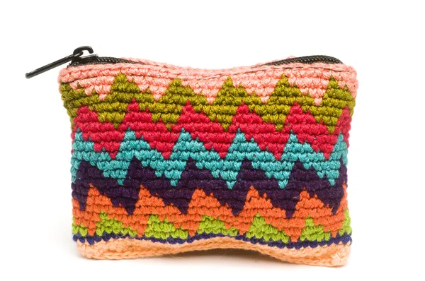 Färgglada förändring handväska i guatemala central Amerika — Stockfoto