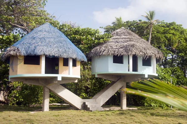 Beach houses corn island nicaragua — Stock Photo, Image