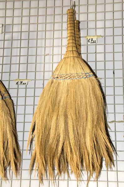 Sweeping broom brush made in cyprus — Stock Photo, Image