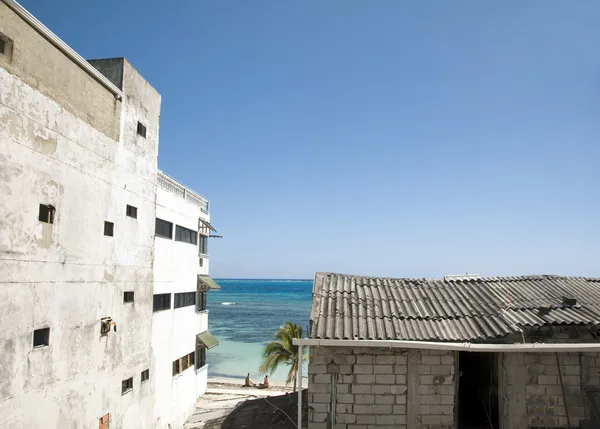 Pueblo con vista al mar Caribe Isla de San Andrés Colombia América del Sur —  Fotos de Stock