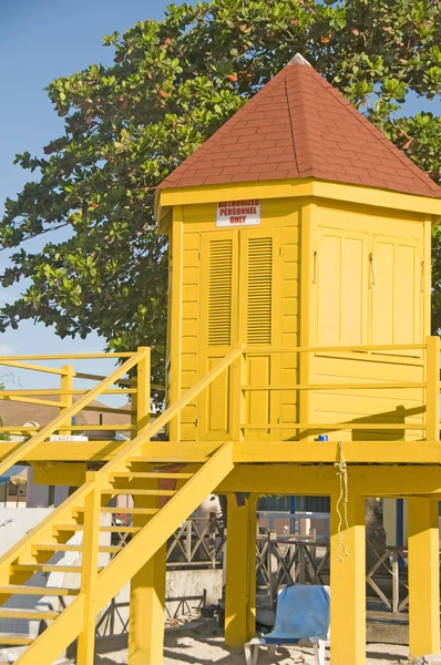 Lifeguard station Dover Beach St. Lawrence Gap Barbados — Stock Photo, Image