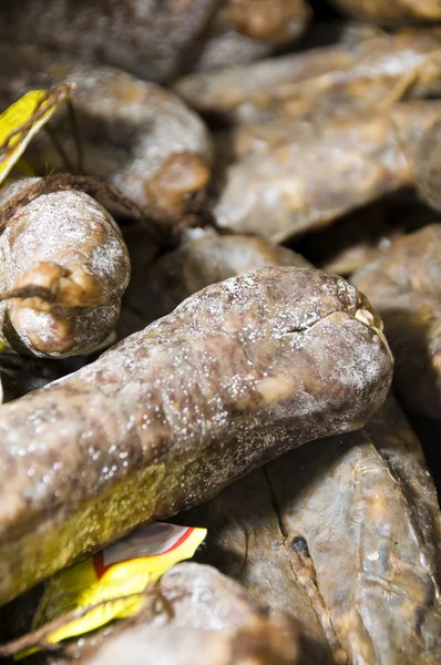 Sausage salami of Corsica France — Stock Photo, Image