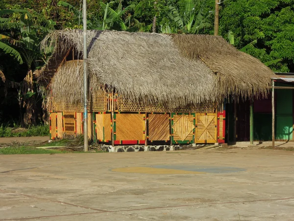 Thatch roof restaurant bar Corn Island Nicaragua — Stock Photo, Image