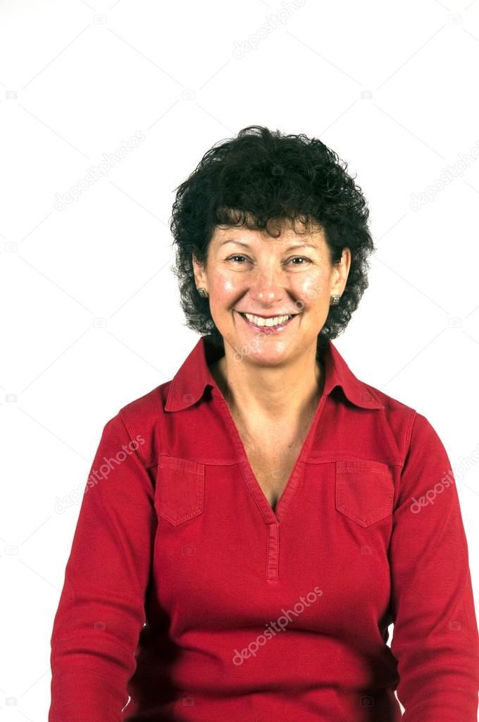 smiling middle age woman portrait