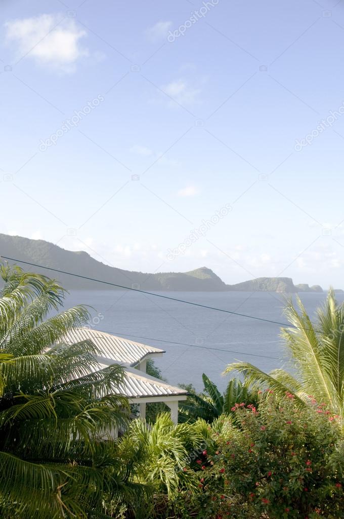 house with spectacular view of island of bequia
