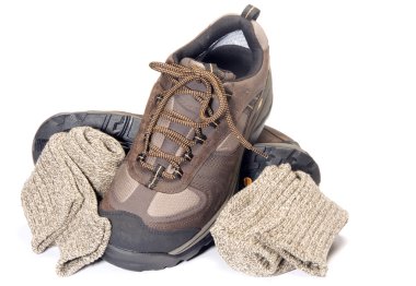 Bütün araziyi çapraz hafif Ayakkabı ve ragg çorap hiking eğitim