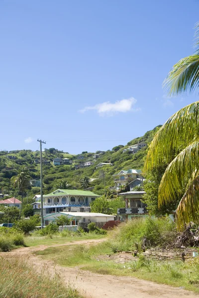Casas de paisagem Clifton Union Island São Vicente e Granadinas no Caribe — Fotografia de Stock
