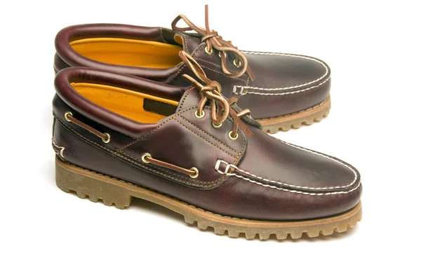 Dorywczo chropowaty mocassin stylu mężczyzn skórzane buty — Zdjęcie stockowe