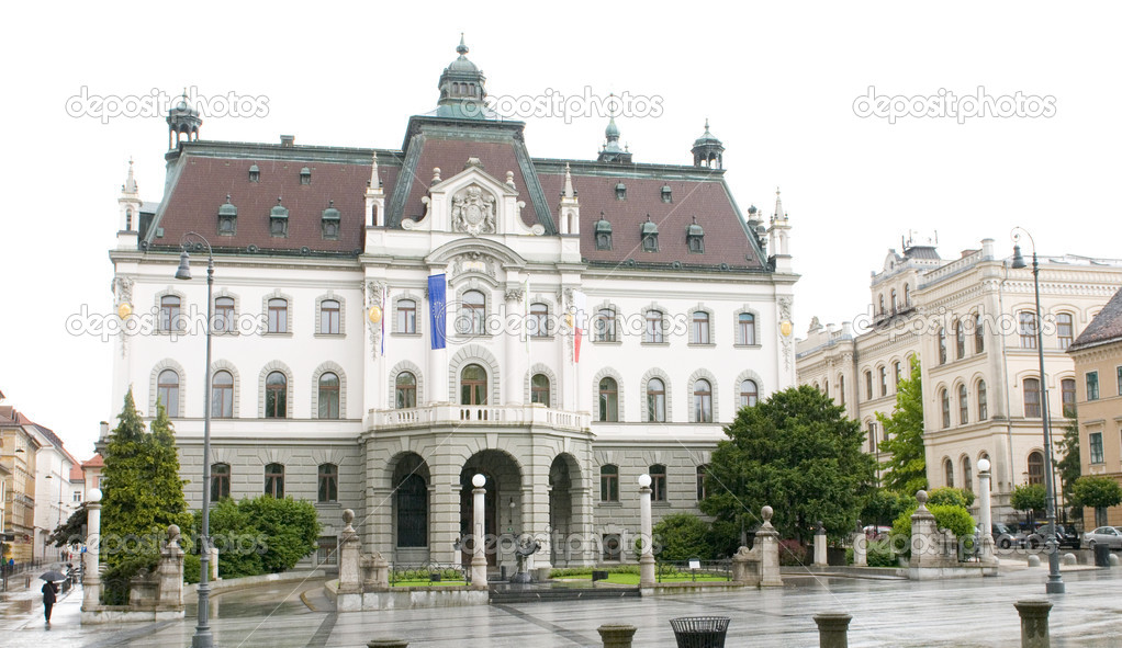 University of Ljubljana main building in Congress Square Slovenia