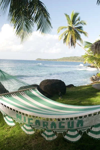 Hammock in sun resort Big Corn Island — Stock Photo, Image