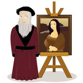 És a Leonardo Da Vinci Mona Lisa festőállvány