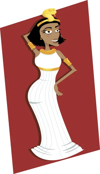 Divertida reina Cleopatra — Vector de stock