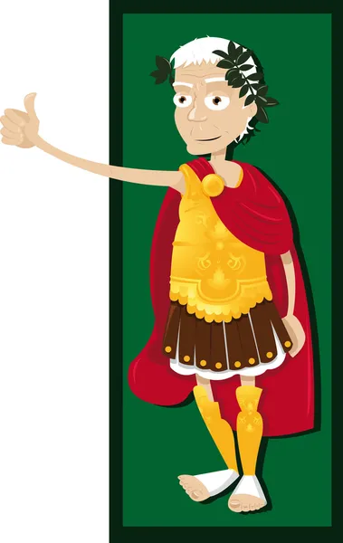 Julius caesar duimschroef opwaarts — Stockvector