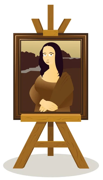 Mona Lisa Easel — Stock Vector