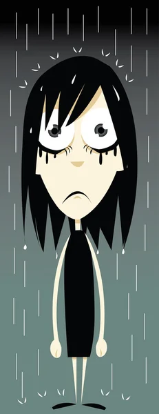 Emo Girl - Bad Day — Stock Vector