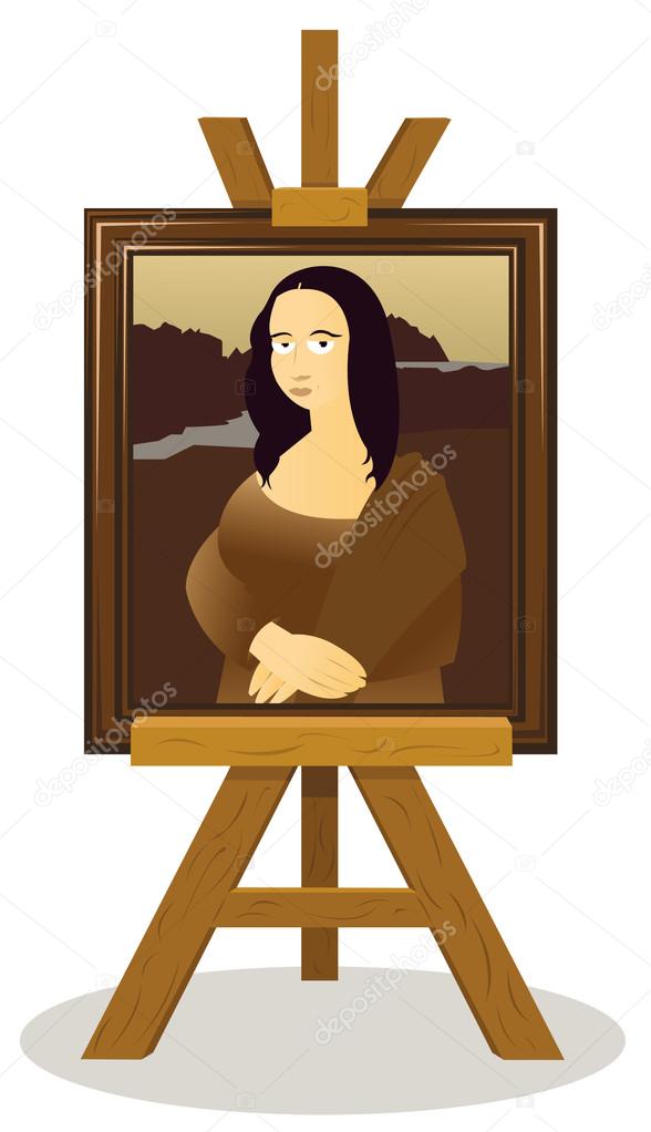 Mona lisa cartoon Vector Art Stock Images | Depositphotos