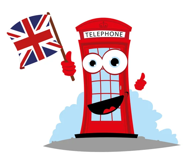 Divertente telefono inglese — Vettoriale Stock