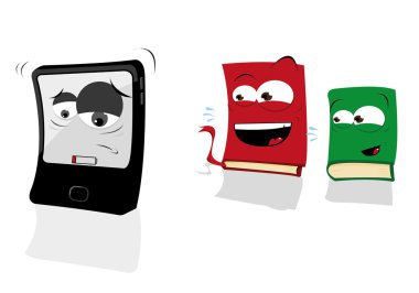 düşük pil tablet ve onunla dalga kitaplar