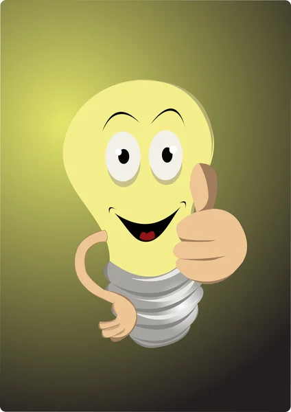 Ampoule drôle — Image vectorielle