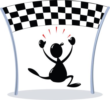 Crossing finish line clipart