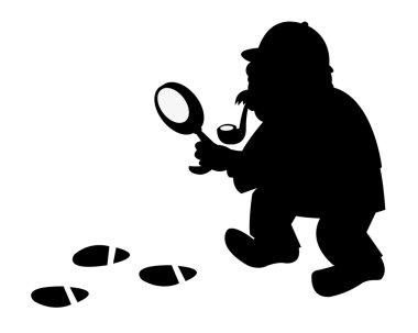 komik Dedektif silouette