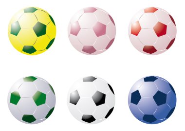 renkli futbol topları