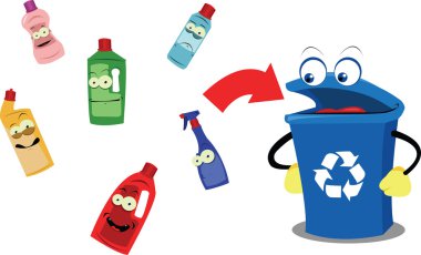 komik geri dönüşüm ve plastik şişe