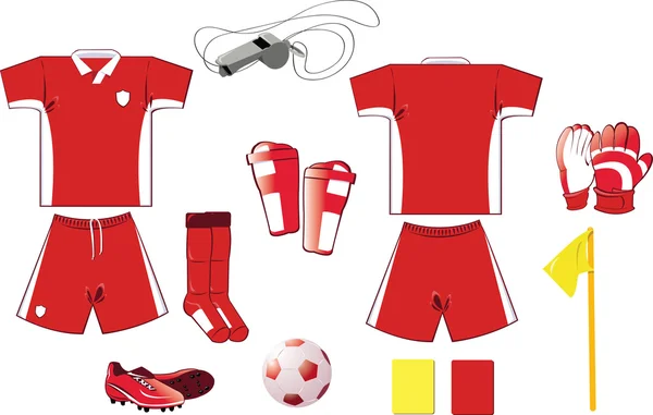 Komplett fotboll set — Stock vektor