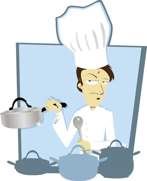 Смешной повар — стоковый вектор
