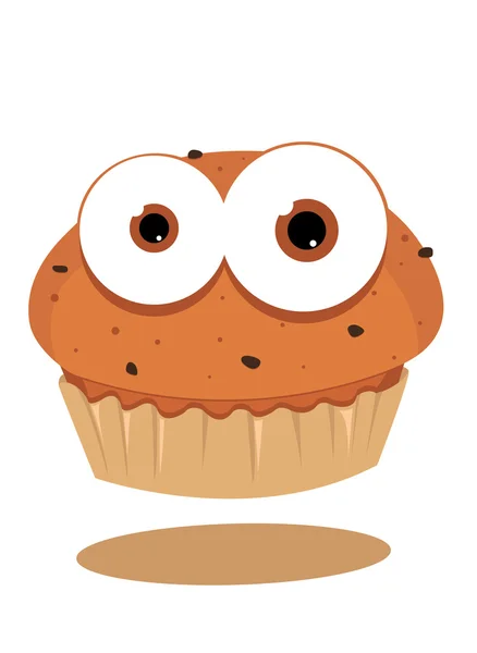 Muffin divertido — Vector de stock