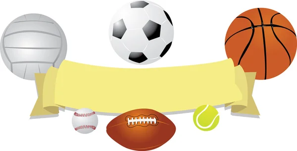 Balls Banner — Stock Vector