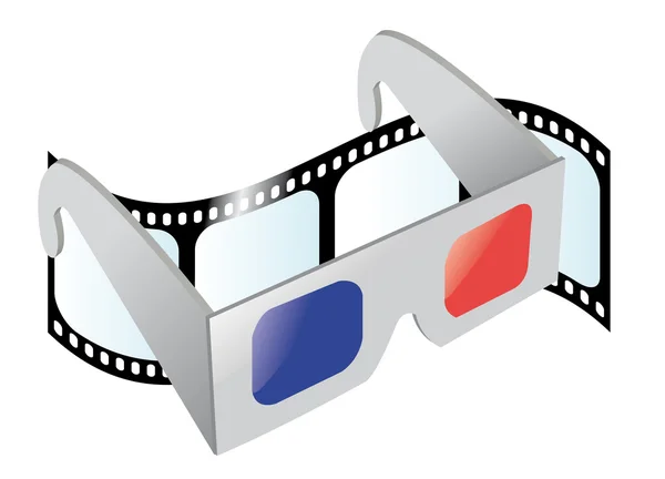 Cinema 3D occhiali — Vettoriale Stock