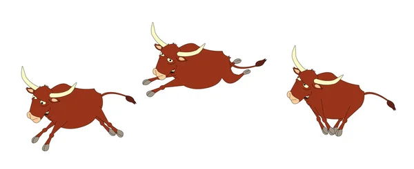 Toro corriendo — Vector de stock