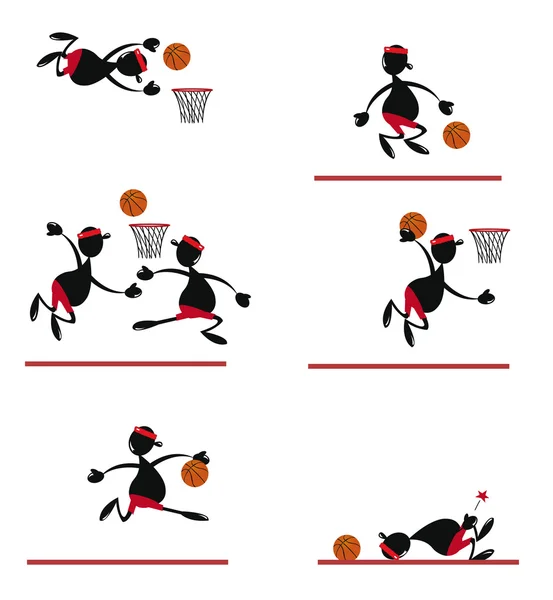 Funny Basket Player — Stock Vector