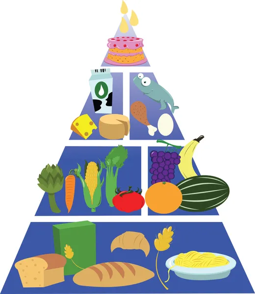 Yiyecek Piramidi — Stok Vektör