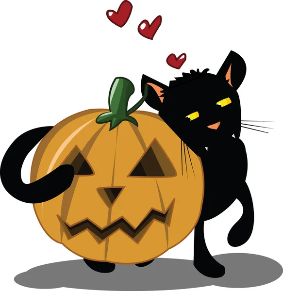 Halloween kattunge — Stock vektor