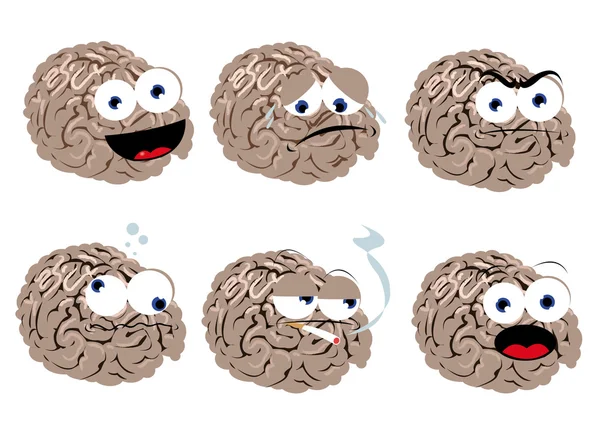 Funny Brain — Stock Vector