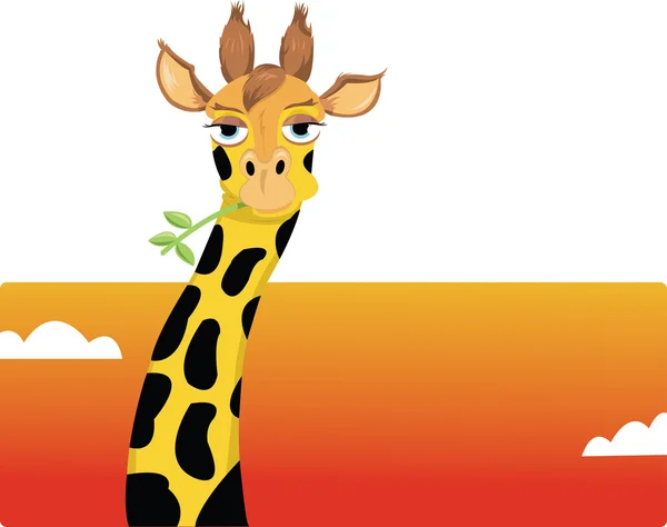 Zábavná žirafa — Stockový vektor