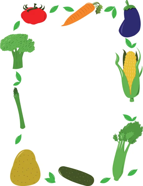 Vegetables Frame — Stock Vector