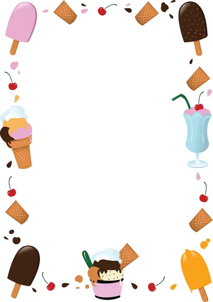 冰淇淋帧 — 图库矢量图片
