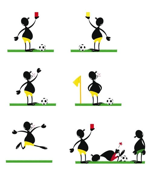 Arbitre de football drôle — Image vectorielle