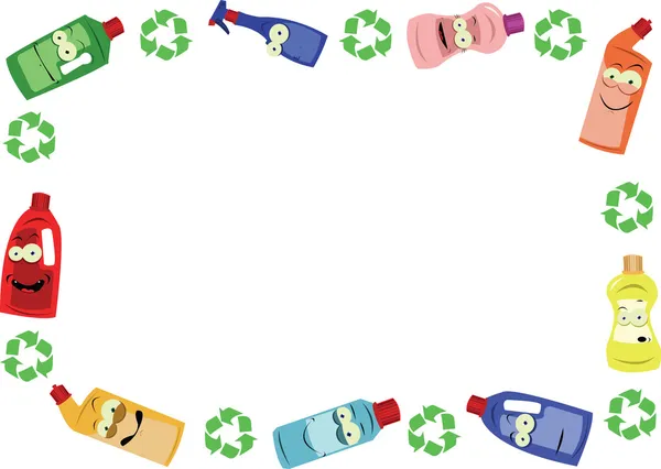 Cadre de recyclage drôle — Image vectorielle