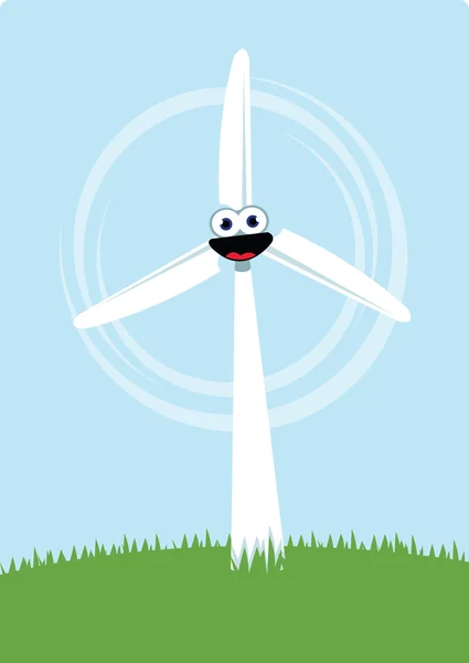 Funny Windmill — Stock Vector